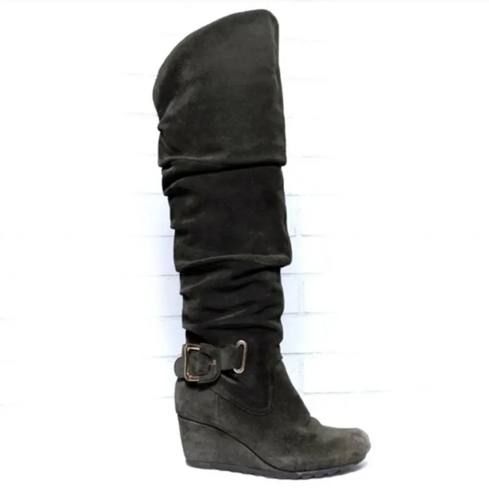EARTHIES Raphaelle Suede Over the Knee Boots 7.5